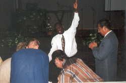 Bishop David Mukasa ministering Outside Uganda